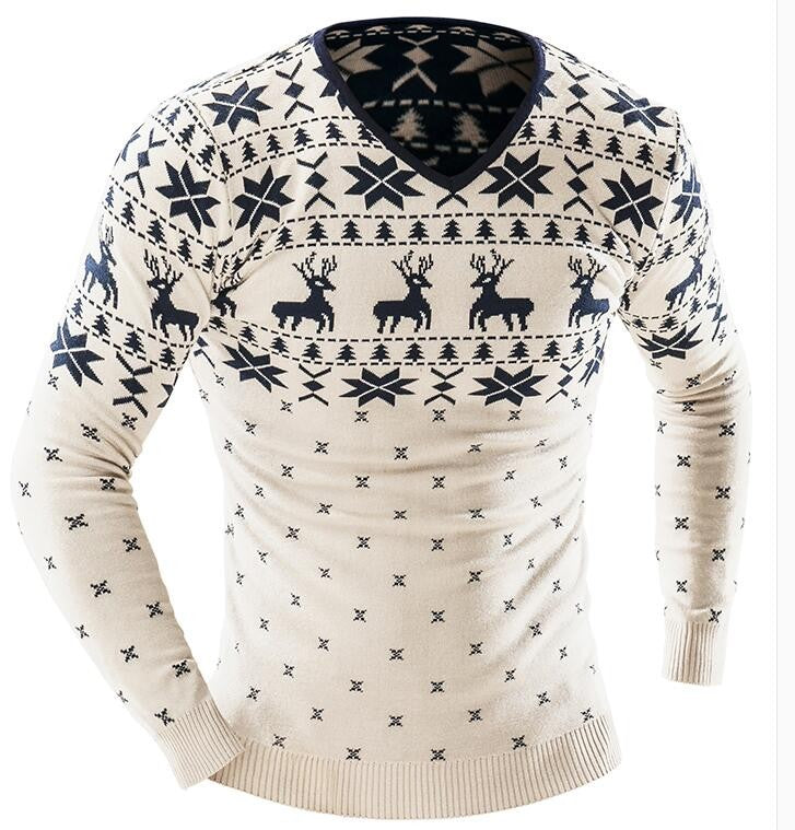 Chrimas Fashion Animal Print Sweater For Men