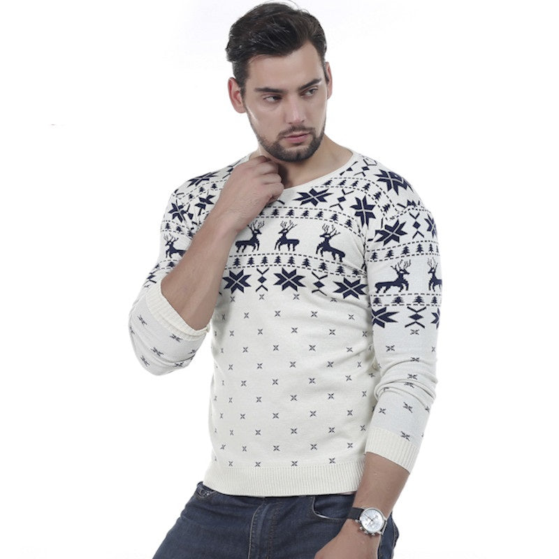 Chrimas Fashion Animal Print Sweater For Men