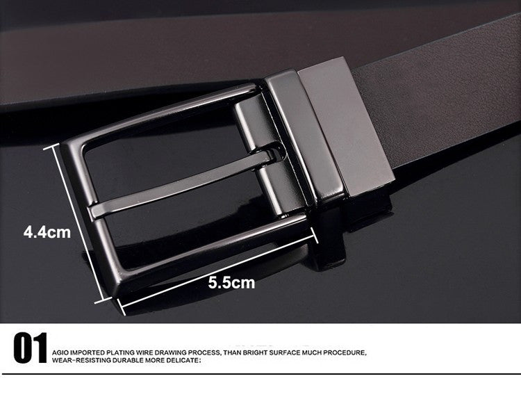 Double Side Use Design High Quality Leather Belt For Men