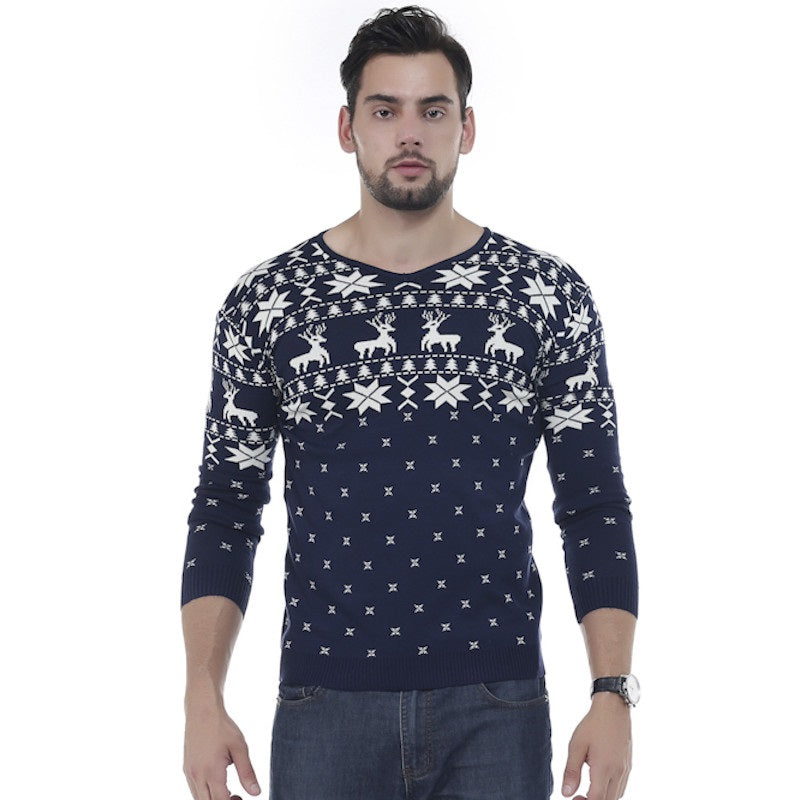 Christmas Fashion Leisure Winterware Animal Print Sweater For Men