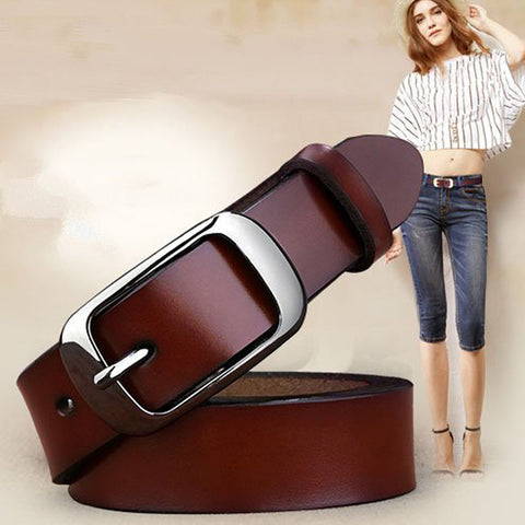 Genuine Leather Casual All-Match Belt For Women in 3 Styles