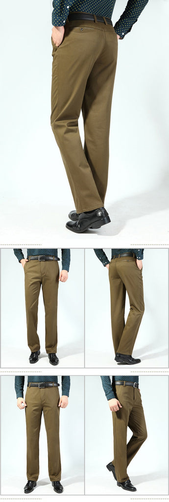 High Quality Cotton Business Formal Straight Dress Pants for Men