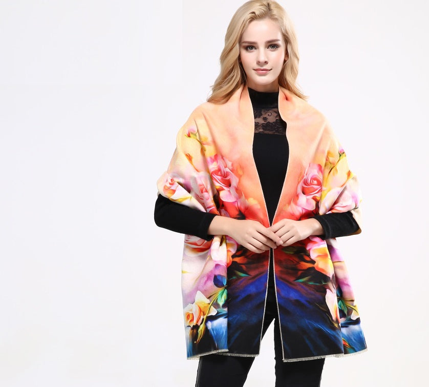 New Design Printed Winter Scarves For Woman