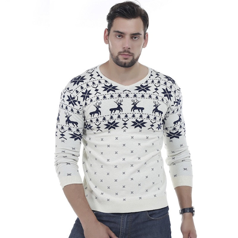 Chrimas Fashion Animal Print Sweater For Men