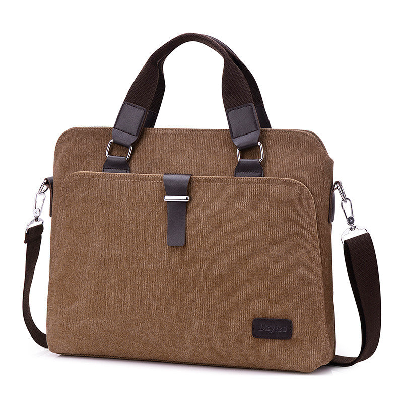 Canvas & Leather Briefcase For Business Men