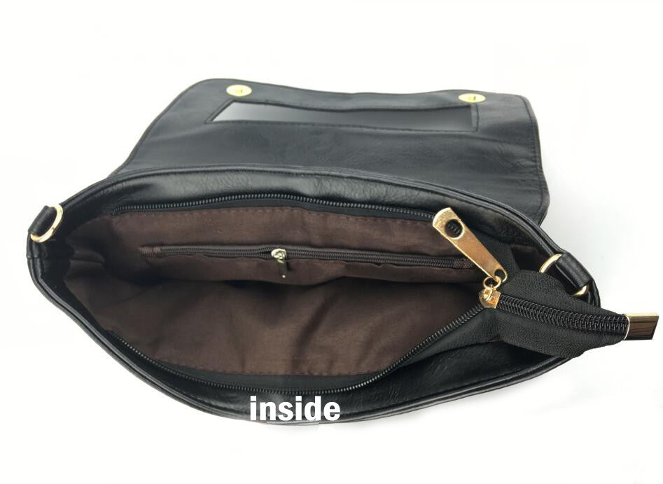 Leather Clutches Messenger Envelop Bag