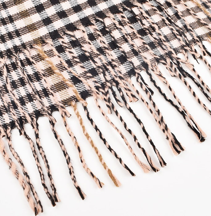 Checked Soft Cashmere & Wool Plaid Men's Scarves