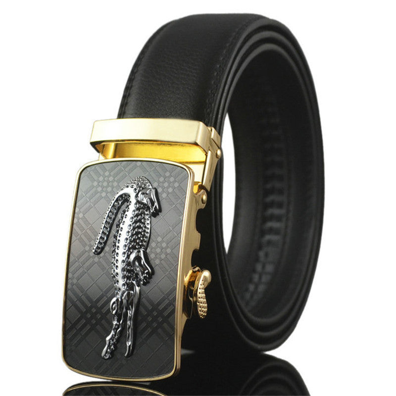 Crocodile Fashion Automatic Buckle Design High Quality Luxury Belt For Men