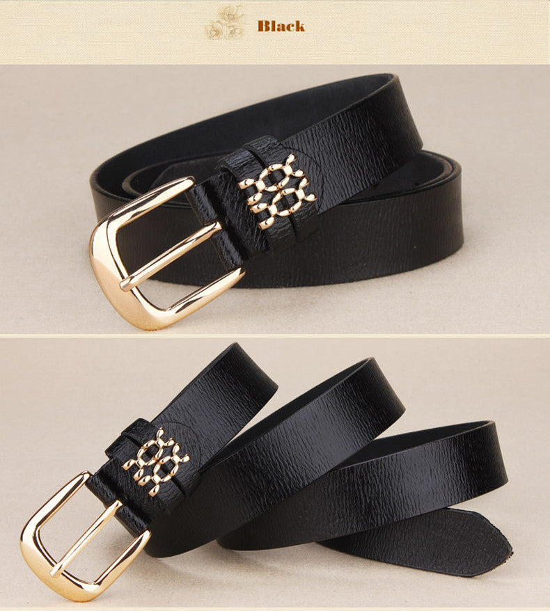 Genuine Leather Casual All-Match Belt For Women in 3 Styles