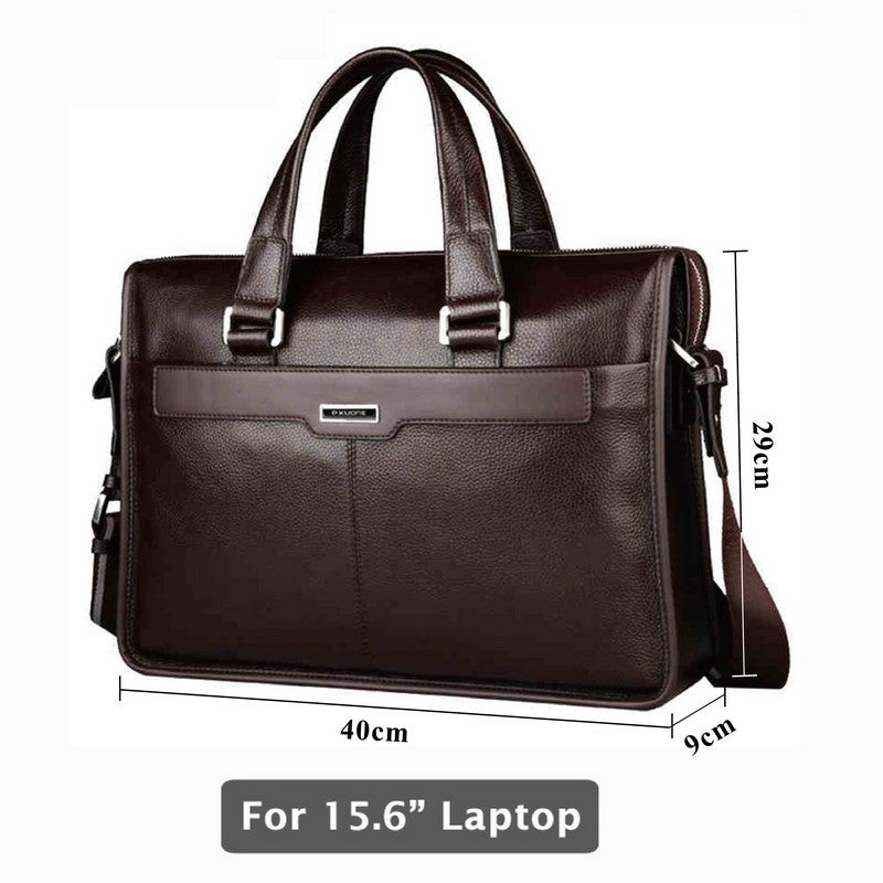 Genuine Leather Briefcase 15 Inch Laptop Bag