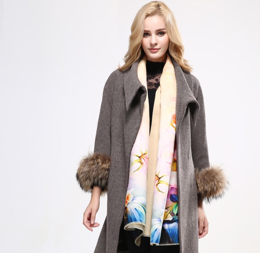 New Design Printed Winter Scarves For Woman