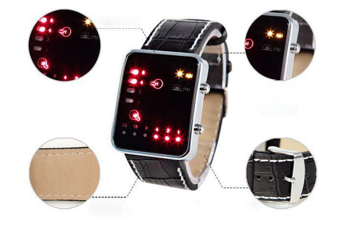 Red LED Sport Binary Digital Watch ww-s wm-s