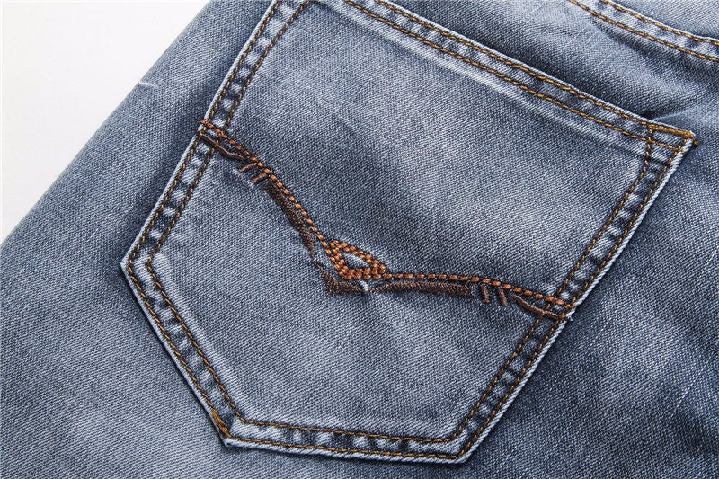 Brand Straight Denim Jeans for Men