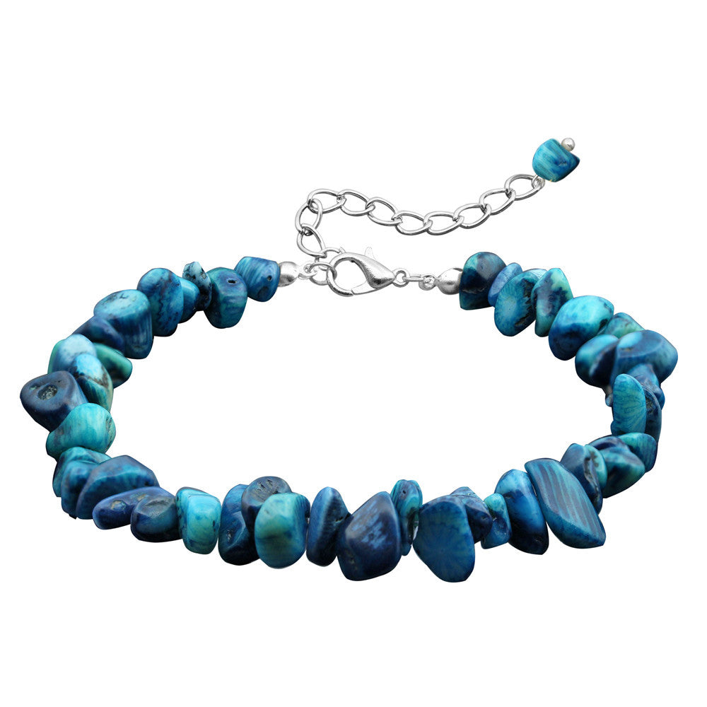 Handmade Unique Irregular Natural Opal Jade Link Bracelets