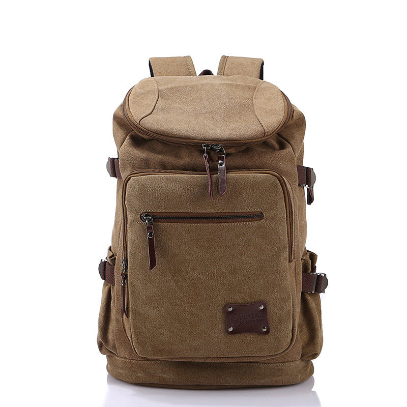 High Quality Backpack Zipper Solid Canvas Bag bmb