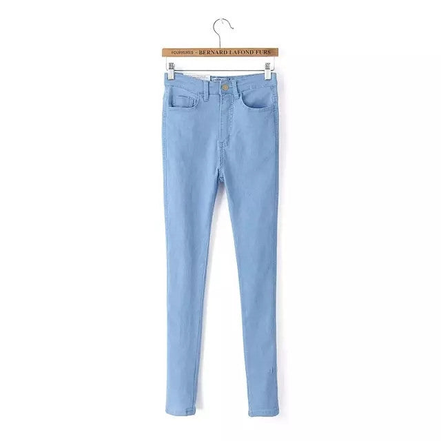 High Waist Elastic Jeans for Women