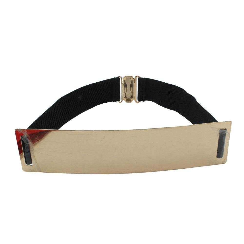 Hot Elastic Mirror Metal Waist Belt For Women