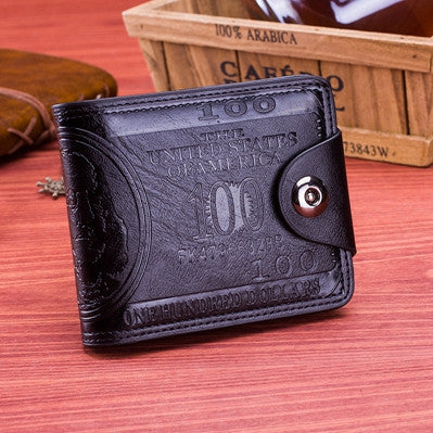 Printed 100 Dollars Bill Hot Sale Fashion Men's Wallets