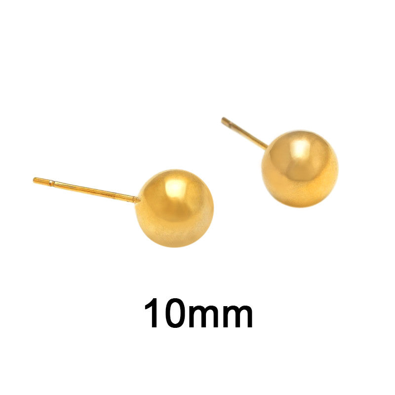 Gold Plated Double Sided Ball Earrings