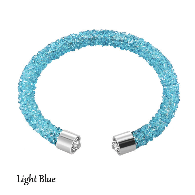 17 Style Classic Luxury Open Top Quality Crystaldust Bracelets Bangles