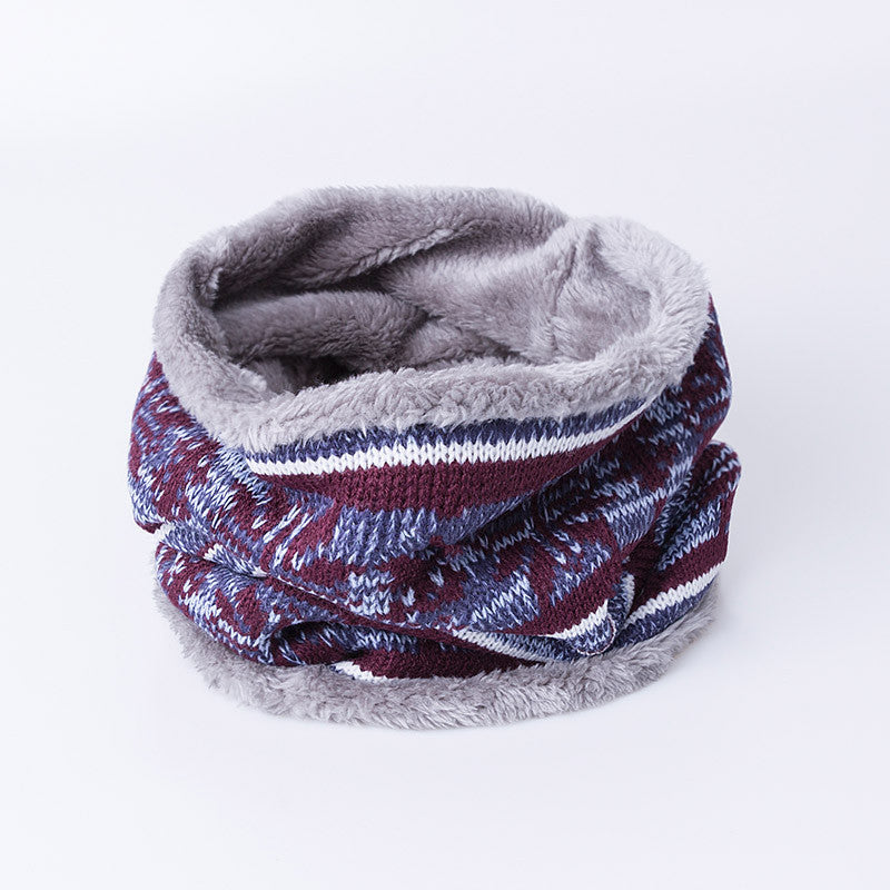 Hot Sale O Ring Neckerchief Thickened Wool  Winter Scarves For Men