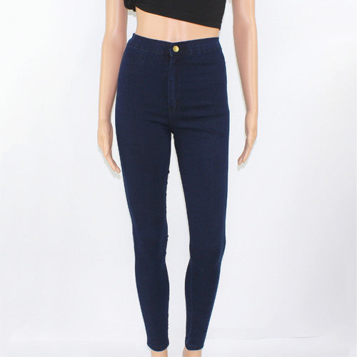 High Waist Skinny Stretch Denim Jeans for Woman