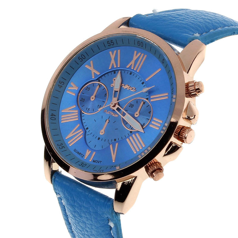 New Elegant Roman Numerals Fashion Watch in 15 Colors ww-d