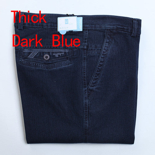 Middle-Aged Casual Waist Loose Straight Jeans For Men