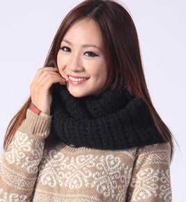 Warm Mohair Knitted Crochet Solid Winter Scarves