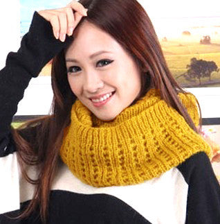 Warm Mohair Knitted Crochet Solid Winter Scarves