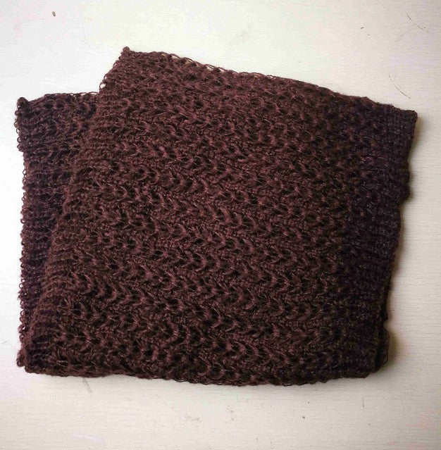 Warm Mohair Knitted Crochet Solid Winter Scarves