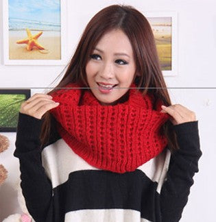 Warm Mohair Knitted Crochet Solid Winter Scarves