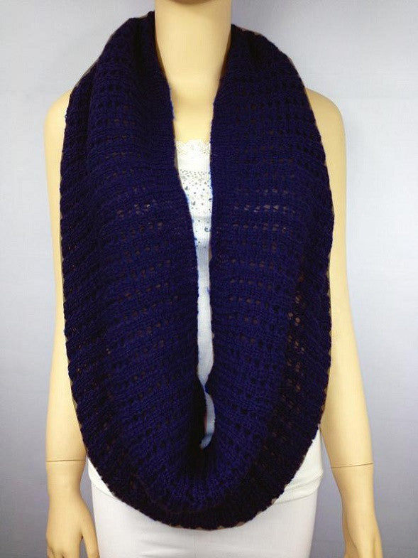 Warm Mohair Knitted Crochet Solid Winter Scarves