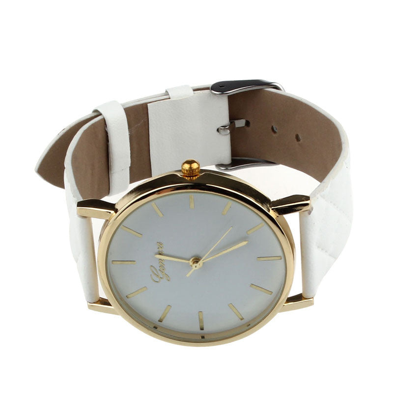 Unisex Watches Casual Checkers Faux Leather ww-d wm-q