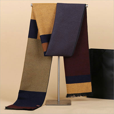 Luxury Color Contract Muffler Business Casual Men's Scarves