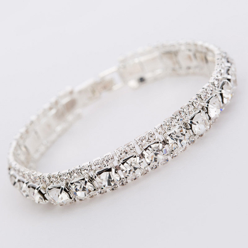 Austrian Luxury Crystal Charm Silver Plated Bracelets For Women