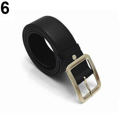 Fashion Casual Faux Leather Waistband Pin Buckle Belt for Men