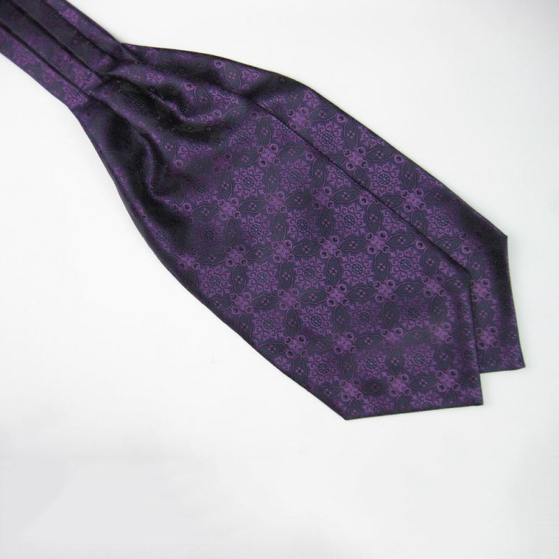 Men Paisley Long Silk Cravat Ascot Ties for Men