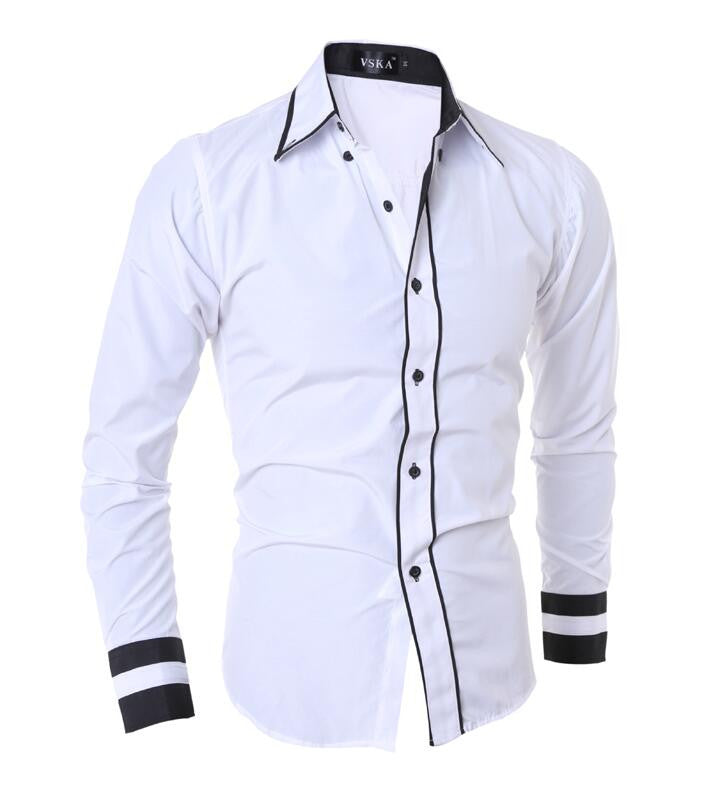 Cuff Striped Masculina Casual Shirt for Men