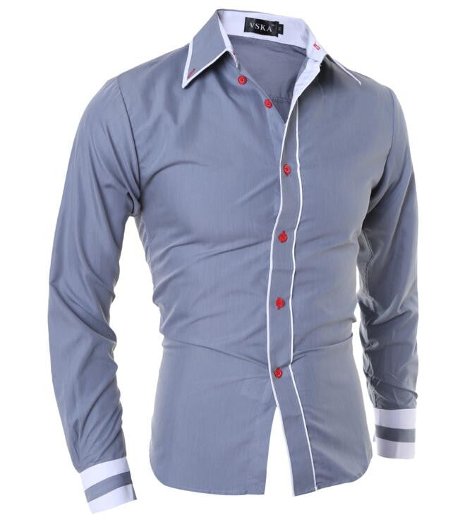 Cuff Striped Masculina Casual Shirt for Men