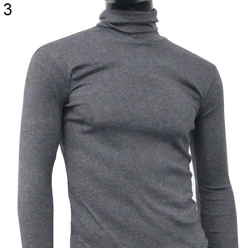 Men's Fashion Knitted Roll Turtle Neck Pullover Sweater for Men