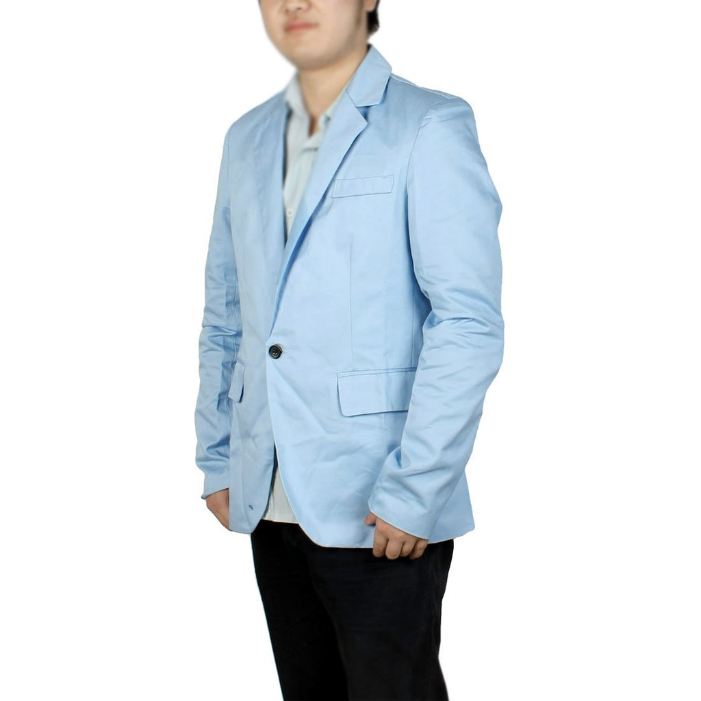 Notched Lapel One Button Closure Casual Blazer for Men