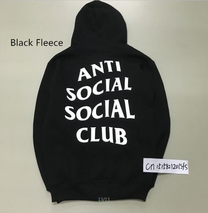 Hot Sale ANTI SOCIAL SOCIAL CLUB Printed Classic Hoodie Hiphop Sweatshirts