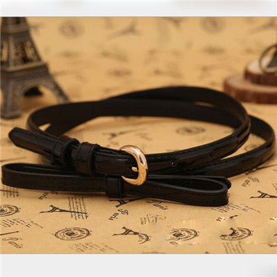 Small Bow Decoration Slim Belt For Women