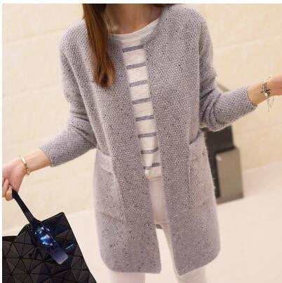 Winter Casual Long Sleeve Knitted Cardigan Sweaters For Women