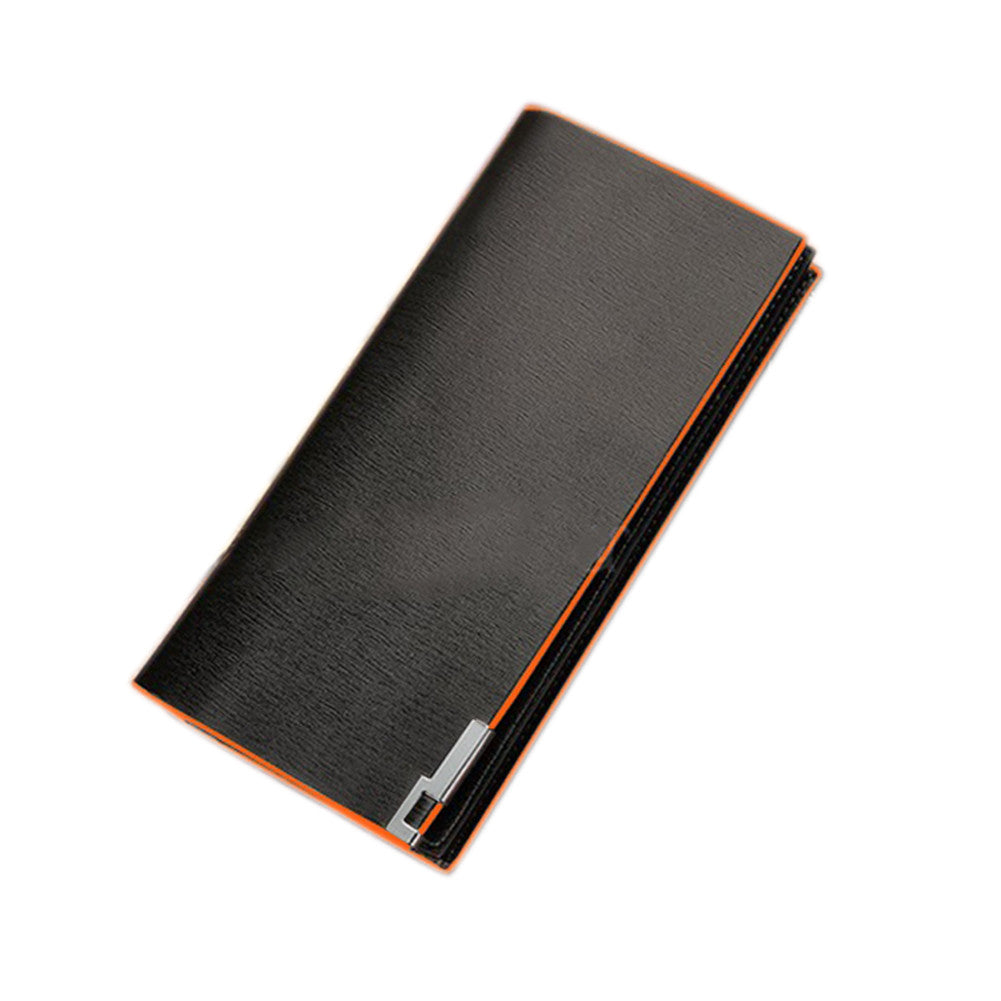 Solid & Long PU Leather Business Men's Wallet