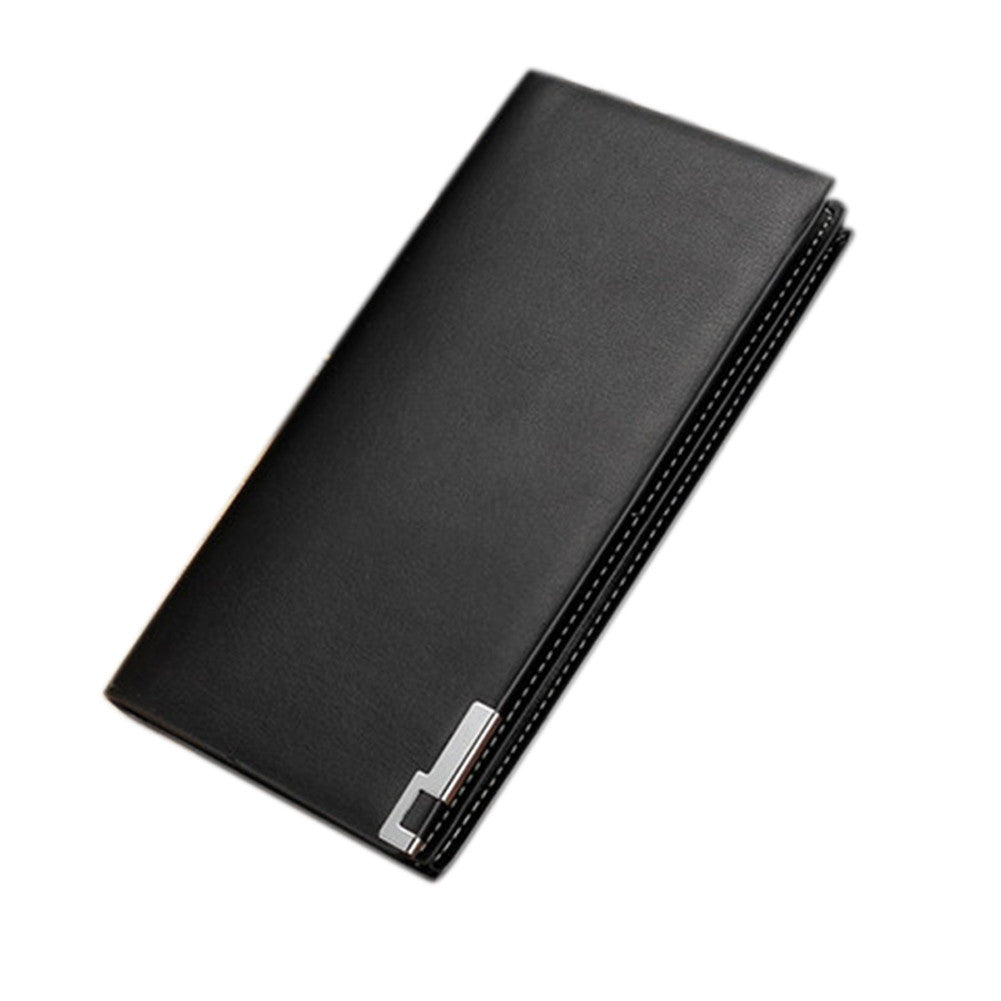 Solid & Long PU Leather Business Men's Wallet