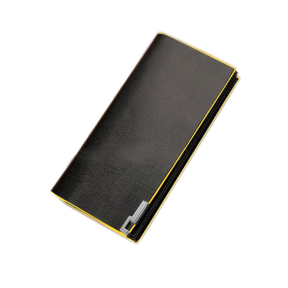 Solid & Long PU Leather Business Men's Wallet