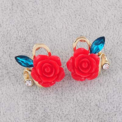 Classic Gold Plated Crystal Stud Earrings