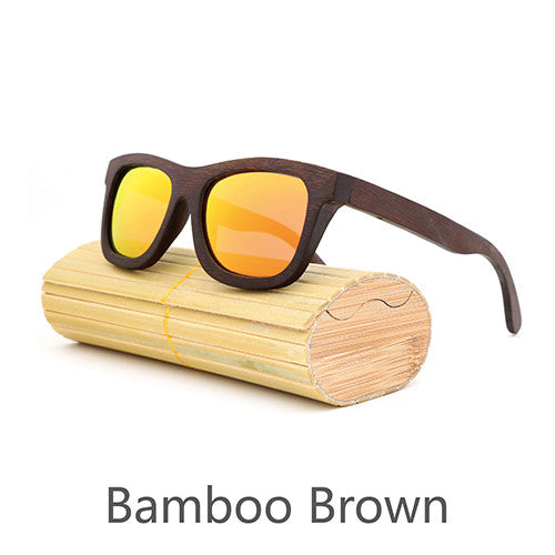 Bamboo Wooden Frame Handmade Polarized Sunglasses Unisex